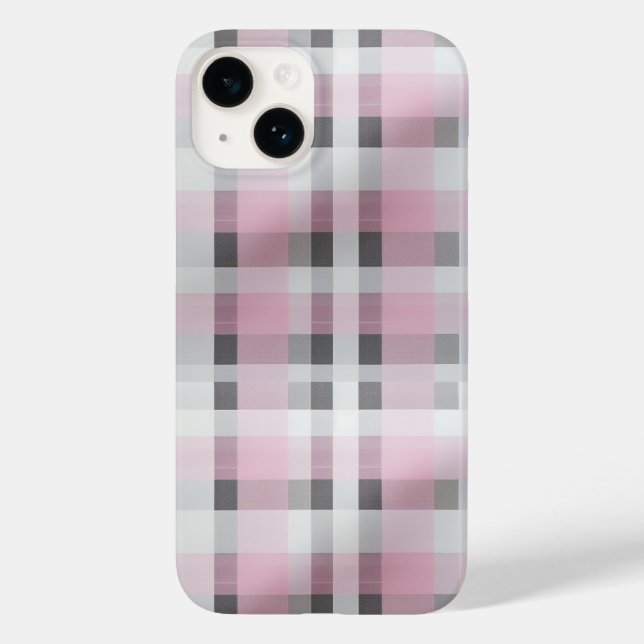 Söt i Rosa Play Mönster - Trendig Tartan (Baksida)