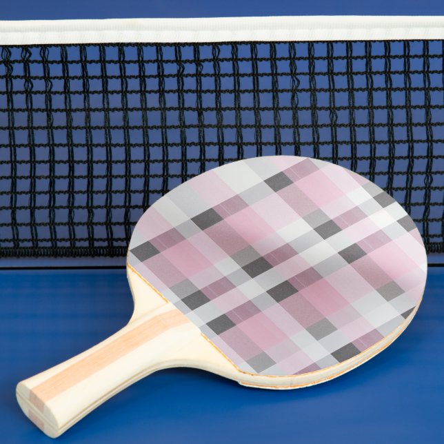 Söt i Rosa Play Mönster - Trendig Tartan Pingisracket (Insitu)