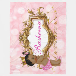 Söt i Rosa Rosa och Guld i Afrikas prinsessa Fleecefilt