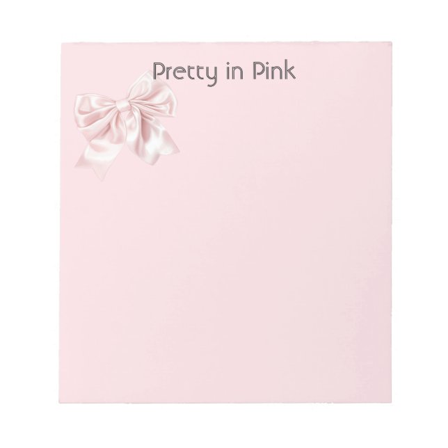 Söt i rosa slinga anteckningsblock (Framsida)