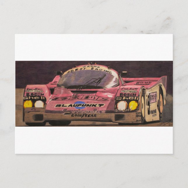 Söt i rosa vykort (Framsida)