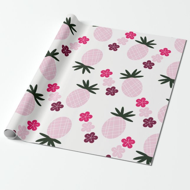 Söt i rosor Aloha som slår in papper Presentpapper (Utrullad)