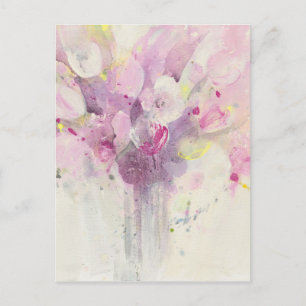 SÖT i VÅR Mjuk Rosa Bouquet Vykort