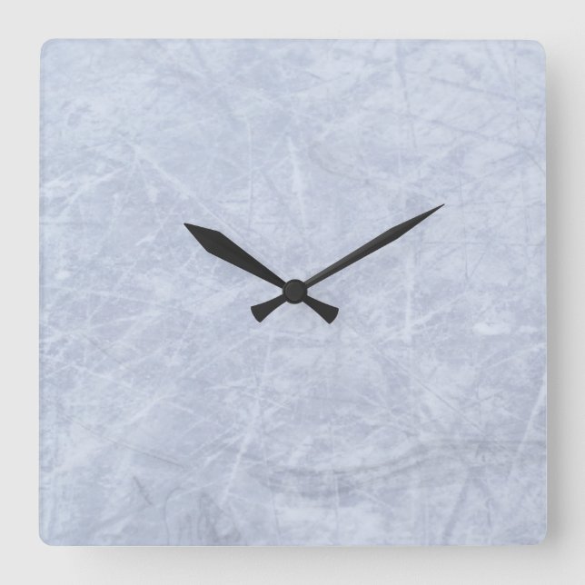 Söt Ice Blue Wall Clock Fyrkantig Klocka (Framsida)