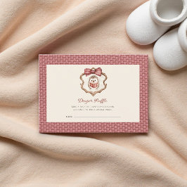 Söt Igelkott Baby Shower Blöja Lotteri Tilläggskort