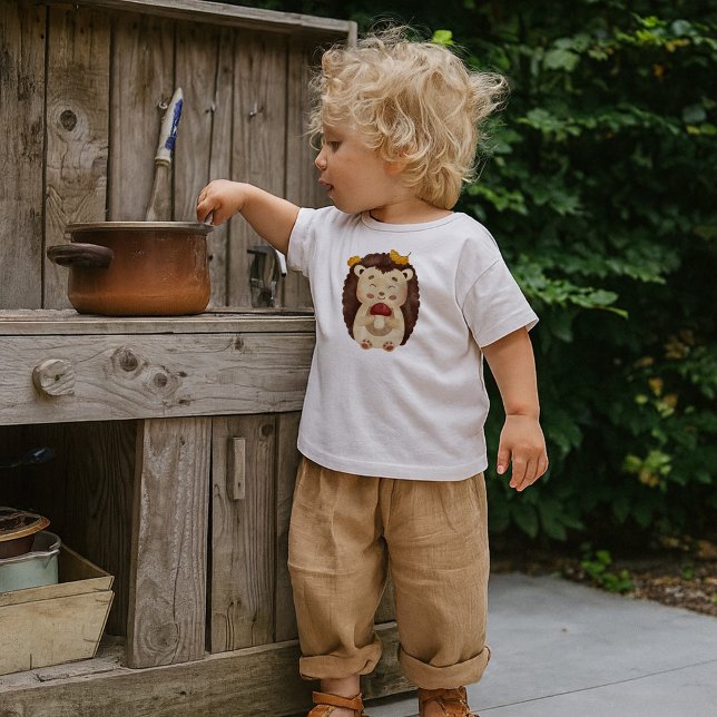 Söt Igelkott Barn T-Shirt Kawaii Skogslevande Djur (Skapare uppladdad)