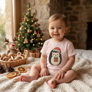 Söt Igelkott God Jul T Shirt