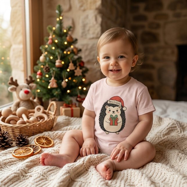 Söt Igelkott God Jul T Shirt (Skapare uppladdad)