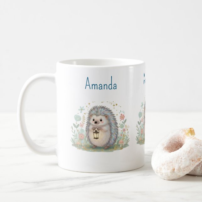 Söt Igelkott med Lykta Kaffemugg (Med munk)
