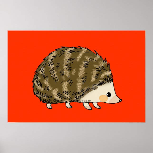 Söt igelkott poster (Framsidan)