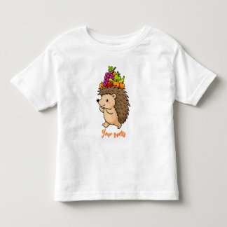 Söt Igelkott som Bär Färsk Frukt T Shirt