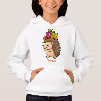 Söt Igelkott som Bär Färsk Frukt T Shirt