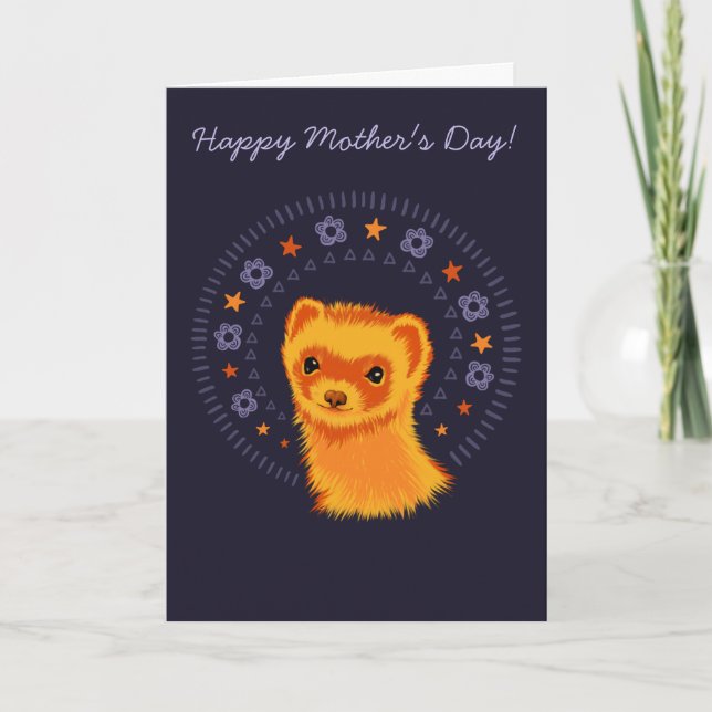 Söt iller-mamma Mors dag-kort Kort (Framsida)