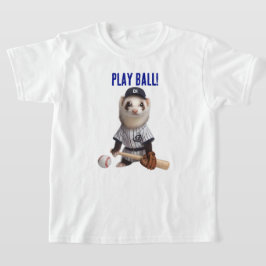 Söt iller utklädd som basebollspelare t shirt