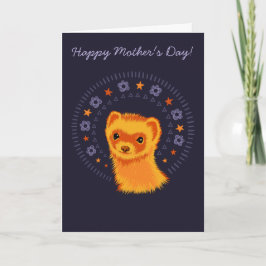 Söt illermamma Mors dag-kort Kort