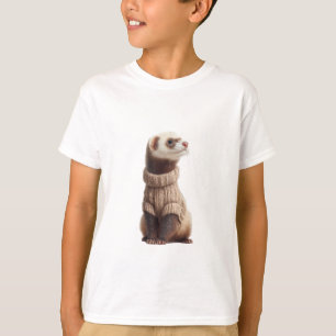 Söt illusterad ferret tröja för barn