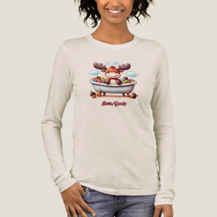 Söt illustration av bävrarbaby badar i badkaret t shirt