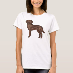 Söt illustration av chokladlabrador t shirt