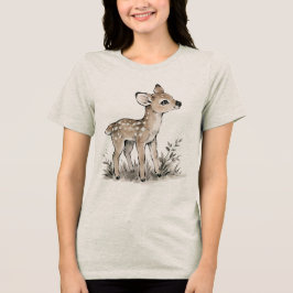 Söt illustration av dovhjortunge Naturestetik T Shirt