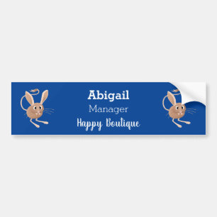 Söt illustration av långörad jerboa i tecknad stil bildekal