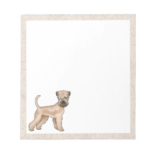 Söt illustration av mjukhårig wheaten terrier anteckningsblock