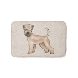 Söt illustration av mjukhårig wheaten terrier badrumsmatta