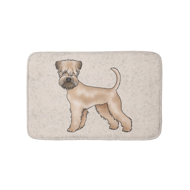 Söt illustration av mjukhårig wheaten terrier badrumsmatta (Framsidan)
