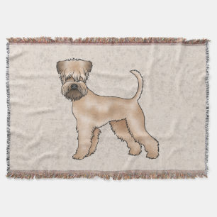Söt illustration av mjukhårig wheaten terrier filt