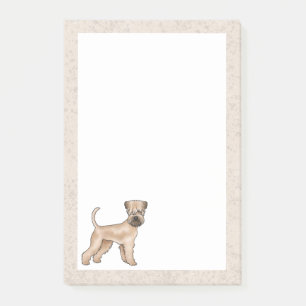 Söt illustration av mjukhårig wheaten terrier post-it block