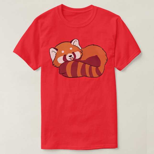 Söt illustration av rödpanda t shirt (Design framsida)