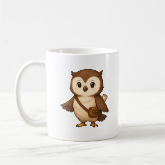Söt illustration av uggla – Okojo och vänner Illus Kaffemugg