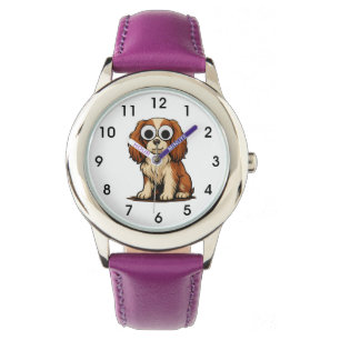 Söt illustration av valp med googly-ögon armbandsur