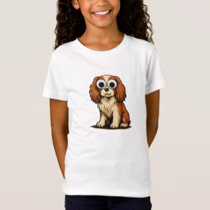 Söt illustration av valp med googly-ögon t shirt