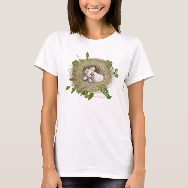 Söt illustration fin Jersey Långärmad T-Shirt (Framsida)