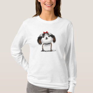 Söt Illustrerad Shih Tzu Valp Tröja