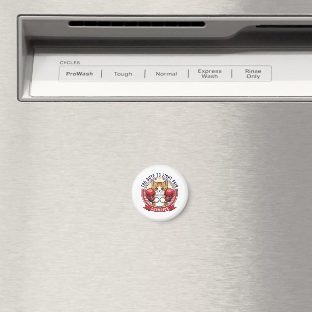 Söt Ilsken Katt Champion Magnet (In Situ (Dishwasher))