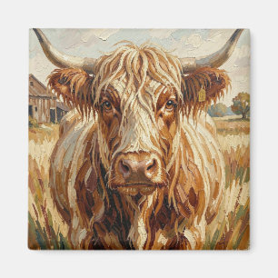 Söt impasto-konst på en rustik ranch magnet
