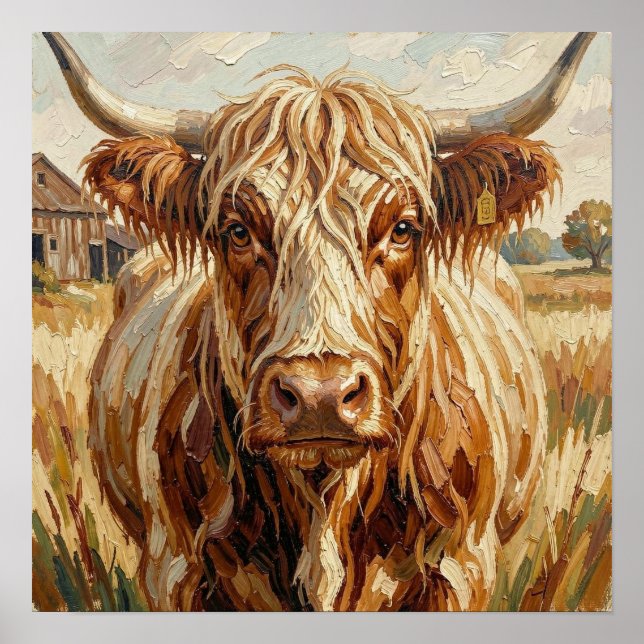 Söt impastokö på lantlig ranch poster (Framsidan)
