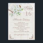 Söt inbjudan 16 för för Apple blommar och bi<br><div class="desc">Tittar till och med fönstret på nya horisonter. Nytt äppleblommar och bi i en söt födelsedagsfest inbjudan 16 för förgrund.</div>