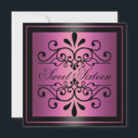 Söt inbjudan 16 för rosor & för svart<br><div class="desc">Elegant söt inbjudan 16 för rosor & för svart</div>