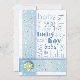 Söt inbjudan för pojkestrumpebandsordenbaby shower