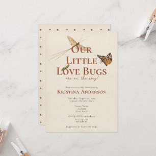 Söt inbjudan för vår lilla kärleksbugs baby