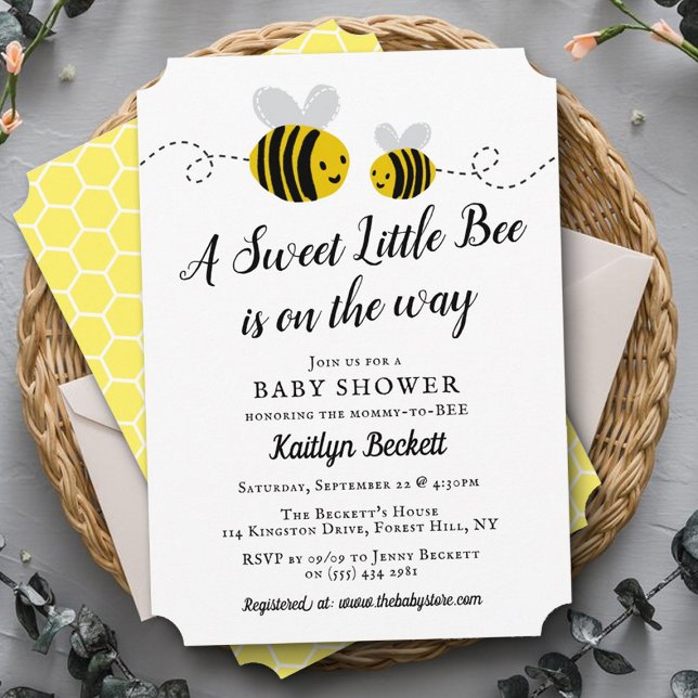 Söt inbjudan till Baby Bee Baby Shower (Skapare uppladdad)