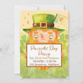 Söt inbjudan till St. Patrick's Day-fest
