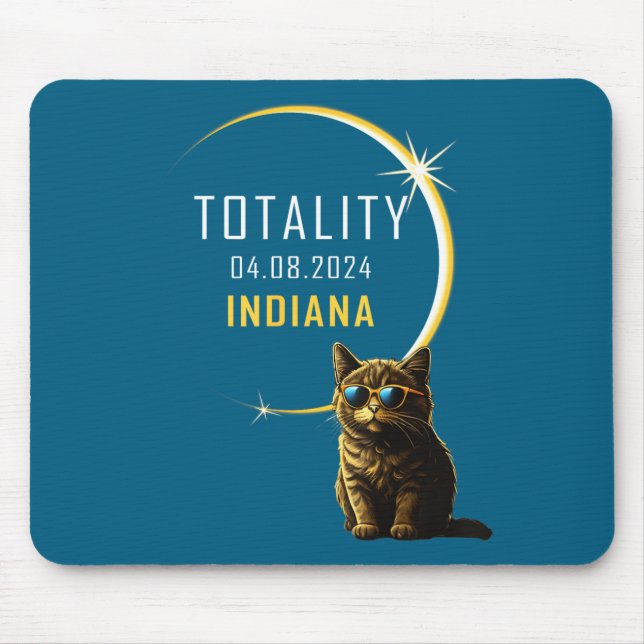 Söt Indiana Total Solförmörkelse Katt Musmatta (Framsidan)
