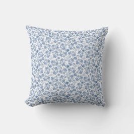 Söt Indigo Blue Ethnic Blommigt Print Pillow Kudde