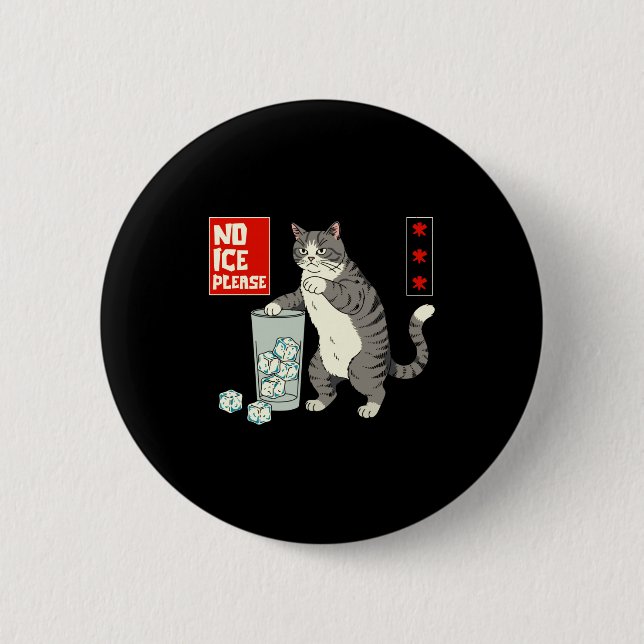 Söt ingen is tack japansk katt knapp (Framsida)
