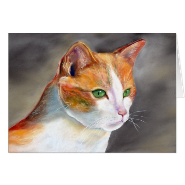 Söt ingerkatt (a348) OBS kort (Framsidan Horizontal)