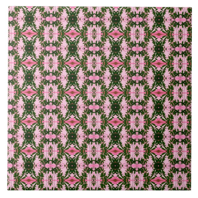 Söt inom Rosa och Grönt Kakelplatta (Framsidan)