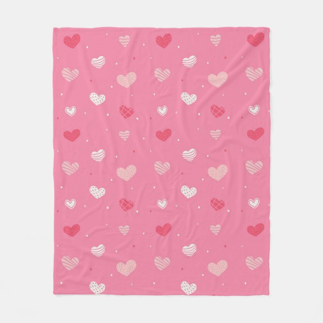 Söt inom Rosan Fleecefilt (Framsidan)